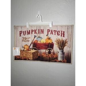 Perfect Harvest “pumpkin Patch” Fall Thanksgiving Rug Lightweight 17”x27”